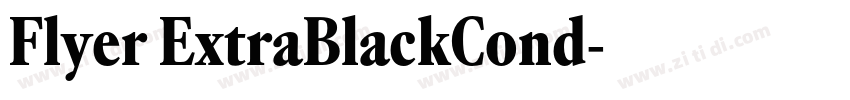 Flyer ExtraBlackCond字体转换